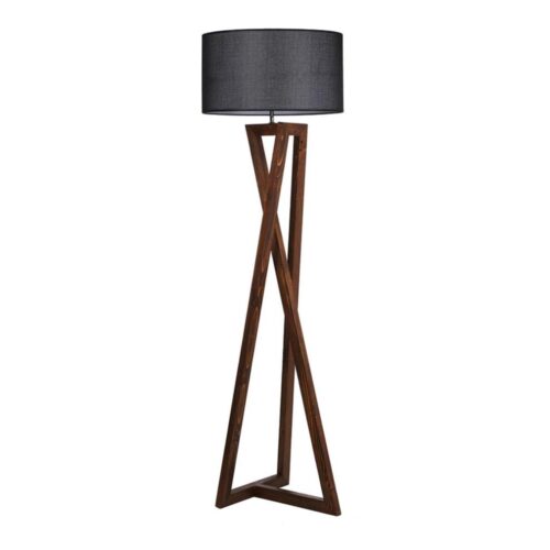 Állólámpa MACKA 1xE27/60W/230V fekete/barna