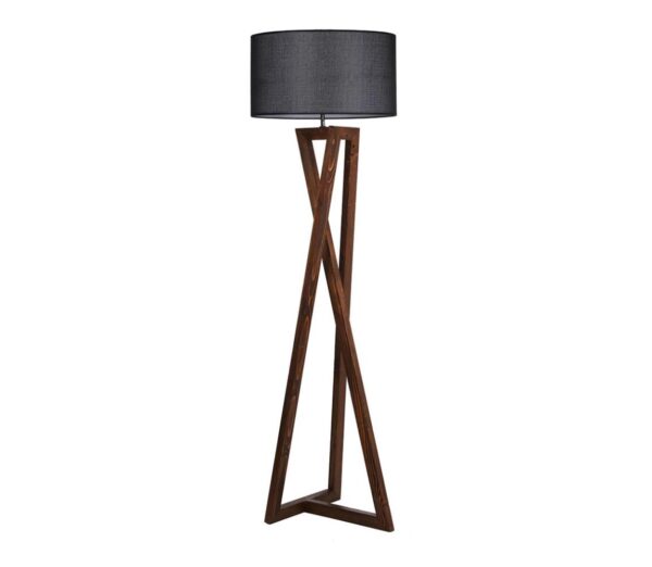 Állólámpa MACKA 1xE27/60W/230V fekete/barna