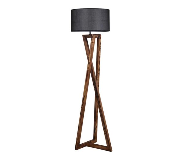 Állólámpa MACKA 1xE27/60W/230V fekete/barna