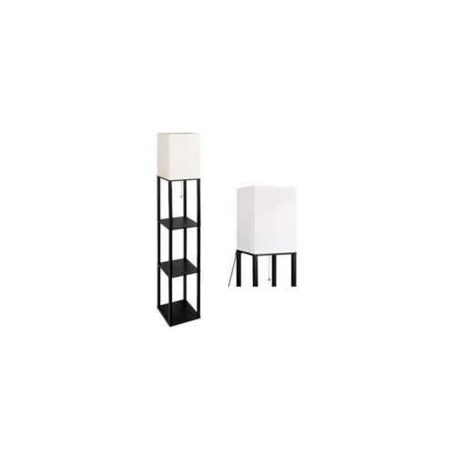 Állólámpa polcokkal 1xE27/60W/230V fekete/fehér