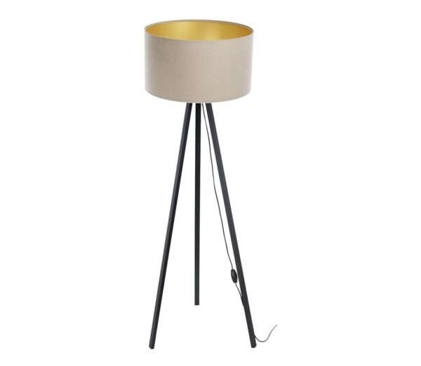 Állólámpa STANDART 1xE27/60W/230V bézs/fekete