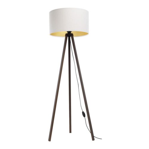 Állólámpa STANDART 1xE27/60W/230V fehér/barna