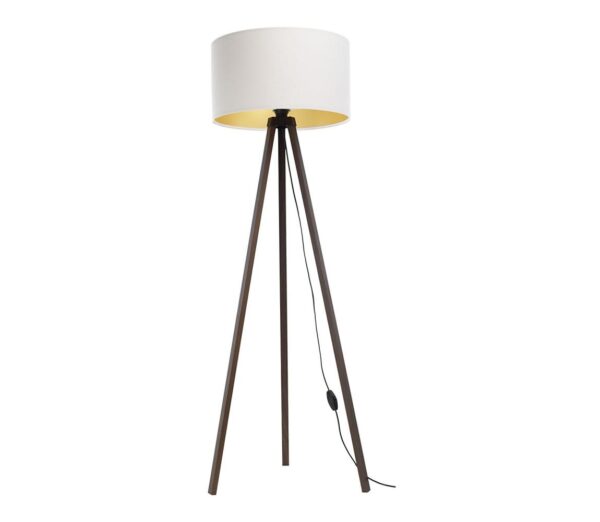 Állólámpa STANDART 1xE27/60W/230V fehér/barna