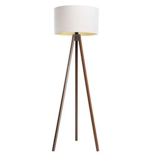 Állólámpa STANDART 1xE27/60W/230V fehér/barna