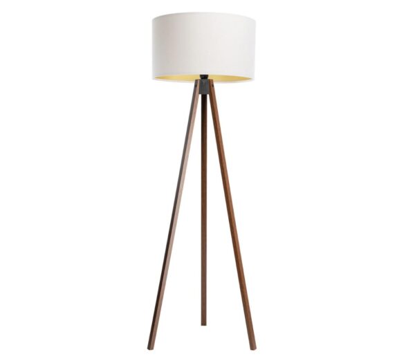 Állólámpa STANDART 1xE27/60W/230V fehér/barna