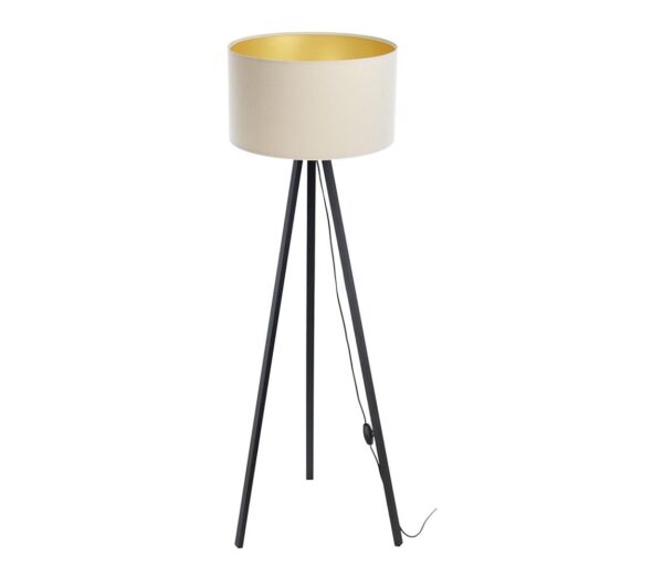 Állólámpa STANDART 1xE27/60W/230V krém/fekete