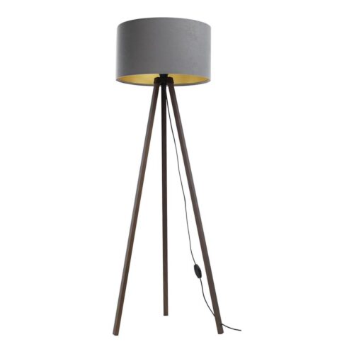 Állólámpa STANDART 1xE27/60W/230V szürke/barna