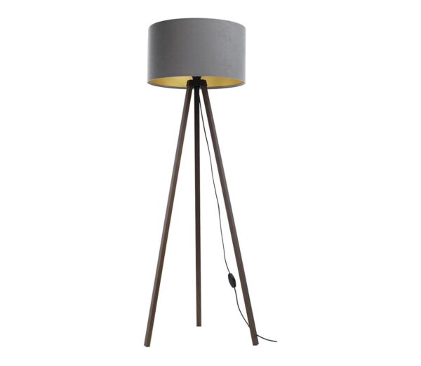 Állólámpa STANDART 1xE27/60W/230V szürke/barna