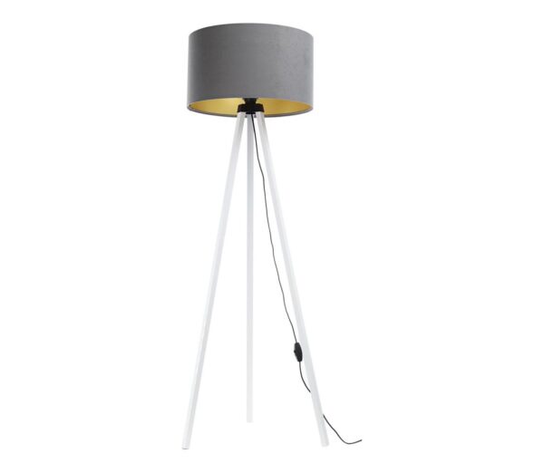 Állólámpa STANDART 1xE27/60W/230V szürke/fehér