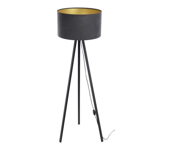 Állólámpa STANDART 1xE27/60W/230V szürke/fekete