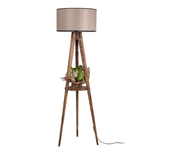 Állólámpa TRIPOD 1xE27/60W/230V bézs/barna