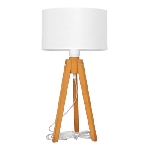 Asztali lámpa ALBA 1xE27/15W/230V fehér/tölgy