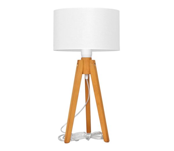 Asztali lámpa ALBA 1xE27/15W/230V fehér/tölgy