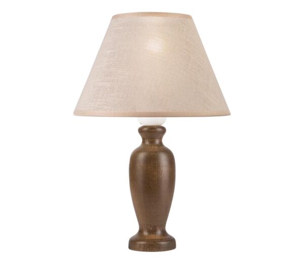 Asztali lámpa AMFORA 1xE27/60W/230V sötét barna/bükkfa