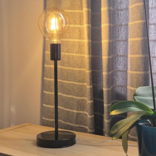 Asztali lámpa ASTRID 1xE27/60W/230V fényes fekete