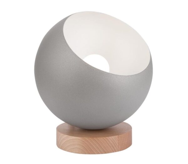Asztali lámpa AVA BALL 1xE27/60W/230V ezüst