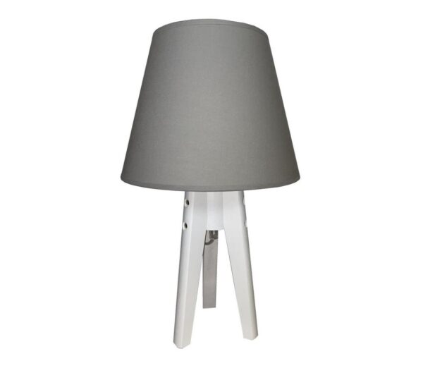 Asztali lámpa CONE 1xE27/60W/230V fehér/szürke