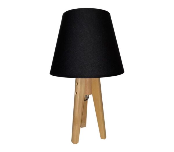 Asztali lámpa CONE 1xE27/60W/230V fenyő fekete