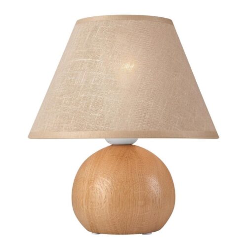 Asztali lámpa JUTA 1xE27 / 60W / 230V tölgy / bézs