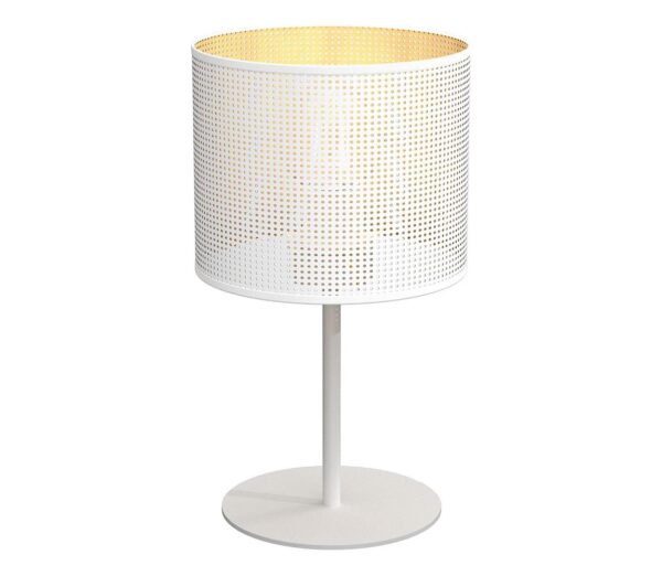 Asztali lámpa LOFT SHADE 1xE27/60W/230V á. 18 cm fehér/arany