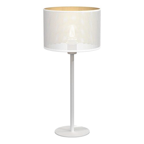 Asztali lámpa LOFT SHADE 1xE27/60W/230V á. 25 cm fehér/arany