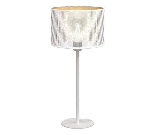 Asztali lámpa LOFT SHADE 1xE27/60W/230V á. 25 cm fehér/arany