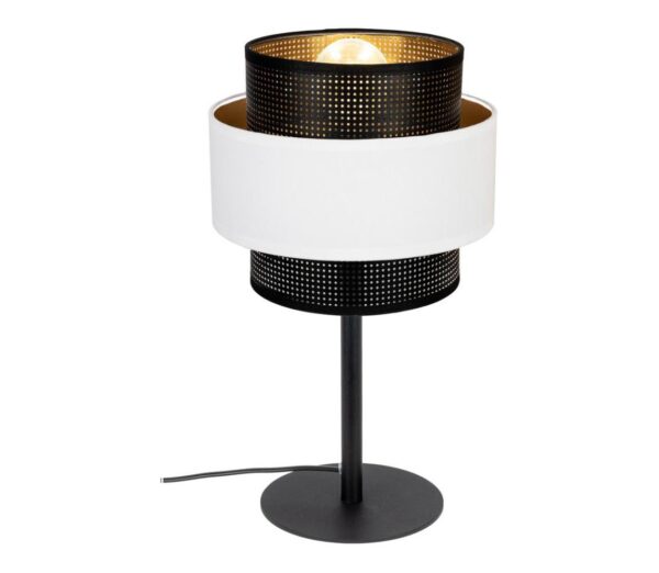 Asztali lámpa NESS 1xE27/60W/230V fekete/fehér