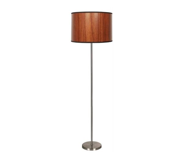 Asztali lámpa TIMBER 1xE27/60W/230V barna/matt króm