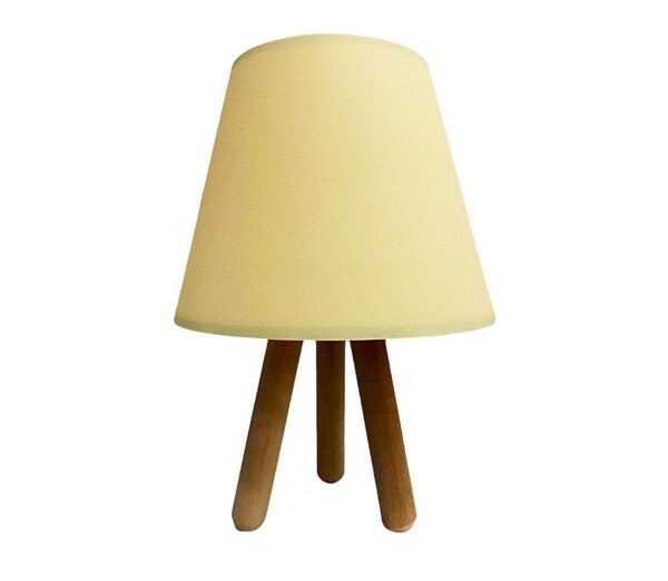 Asztali lámpa WOOD 1xE27/60W/230V krém