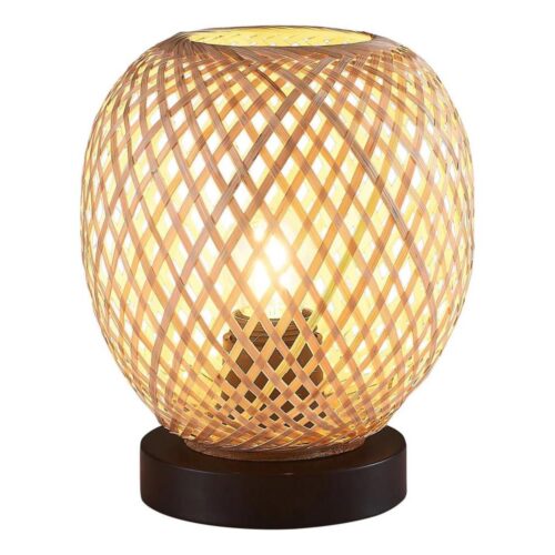 Asztali lámpa ZANZIBAR 1xE27/20W/230V átm. 18 cm bambusz