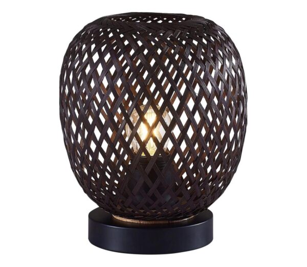 Asztali lámpa ZANZIBAR 1xE27/20W/230V átm. 18 cm bambusz