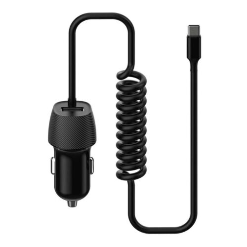 Autós töltő 1xUSB 5V/1A + USB