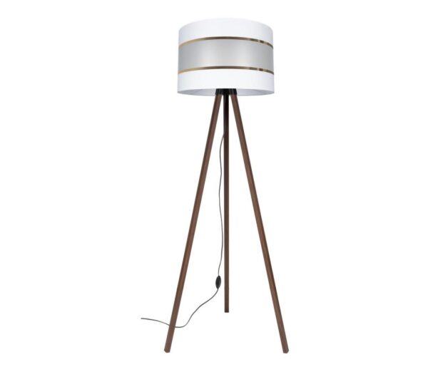 CORAL Állólámpa 1xE27/60W/230V barna/fehér/arany