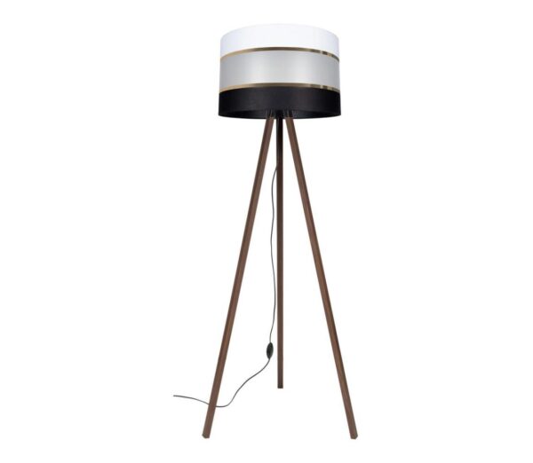 CORAL Állólámpa 1xE27/60W/230V barna/fekete/fehér/arany