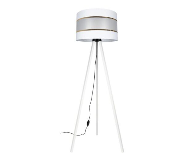 CORAL Állólámpa 1xE27/60W/230V fehér/arany