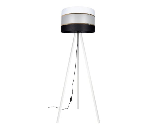 CORAL Állólámpa 1xE27/60W/230V fehér/fekete/arany