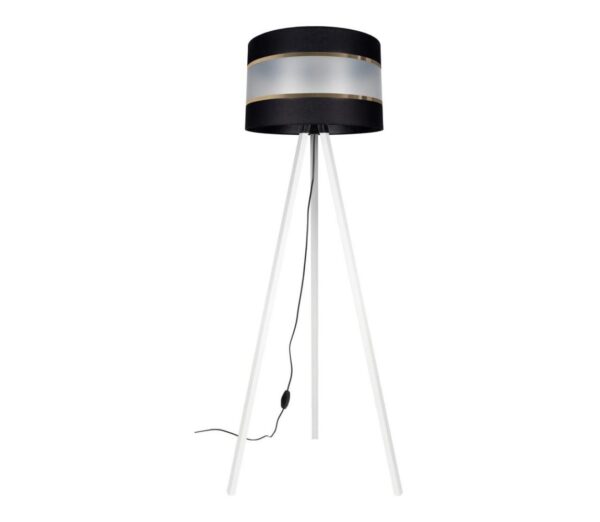 CORAL Állólámpa 1xE27/60W/230V fehér/fekete/arany