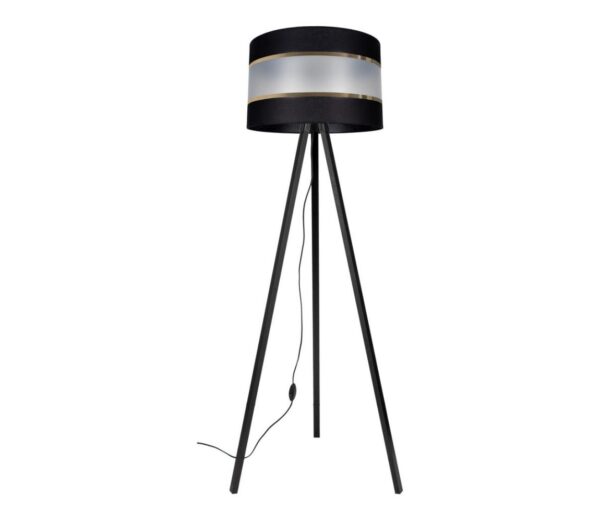 CORAL Állólámpa 1xE27/60W/230V fekete/arany