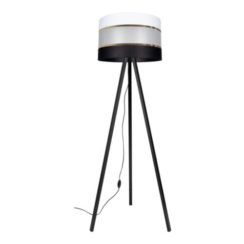CORAL Állólámpa 1xE27/60W/230V fekete/fehér/arany
