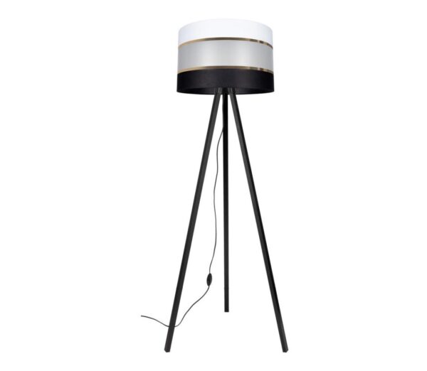 CORAL Állólámpa 1xE27/60W/230V fekete/fehér/arany