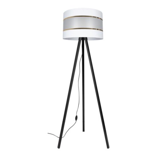 CORAL Állólámpa 1xE27/60W/230V fekete/fehér/arany