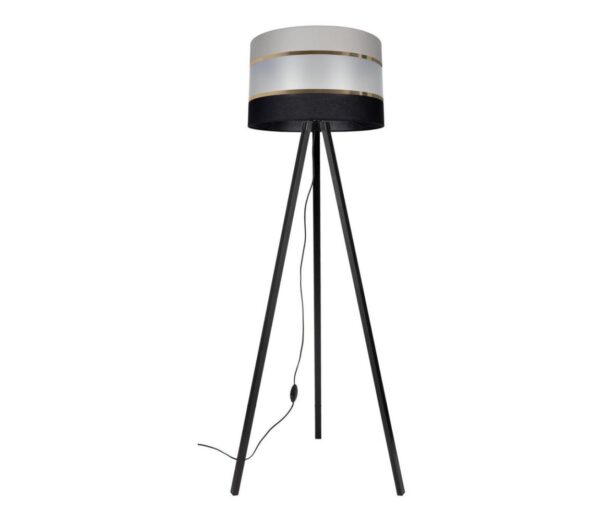 CORAL Állólámpa 1xE27/60W/230V fekete/szürke/arany