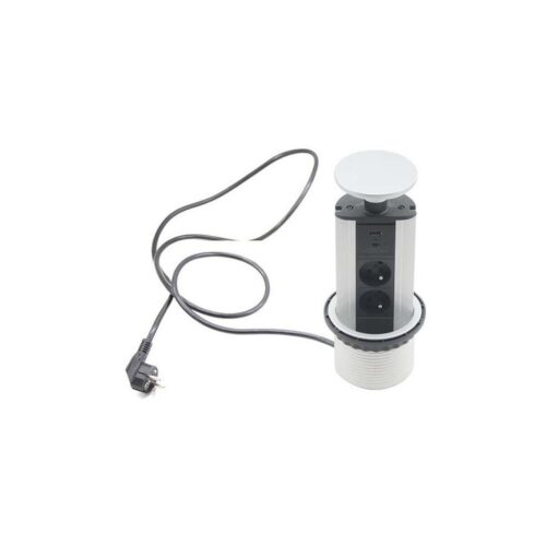 Csatlakozó aljzatoszlop asztallaphoz 2x230V +USB
