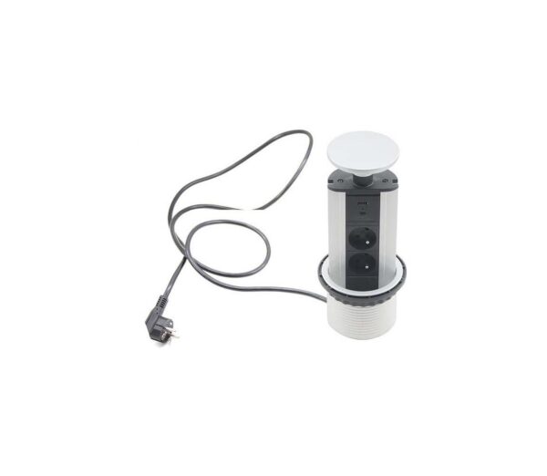 Csatlakozó aljzatoszlop asztallaphoz 2x230V +USB