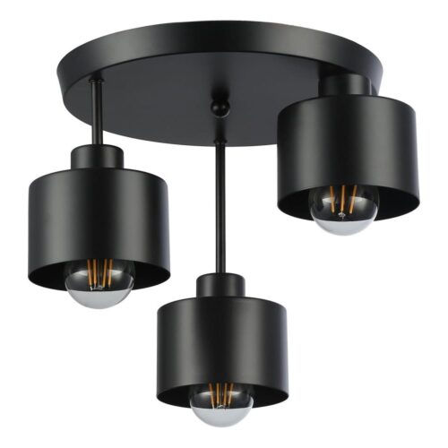 Csillár 3xE27/35W/230V átm. 30 cm fekete