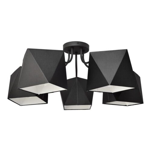 Csillár ADAMANT 5xE27/15W/230V fekete