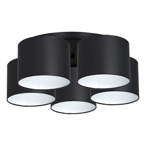 Csillár ARDEN 5xE27/60W/230V fekete/fehér