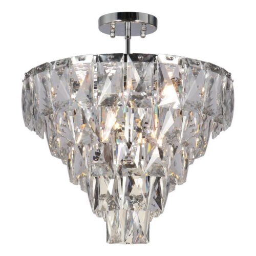 Csillár CHELSEA 6xE14/40W/230V átm. 50 cm fényezett króm