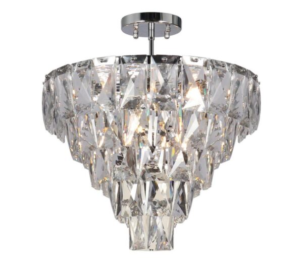 Csillár CHELSEA 6xE14/40W/230V átm. 50 cm fényezett króm