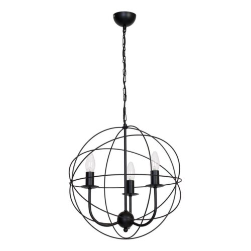 Csillár GLOBE 3 3xE14/60W fekete